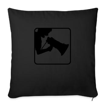 Sprecher Rede Megafon Propaganda - Sofakissenbezug 45 x 45 cm - Schwarz - Vorne