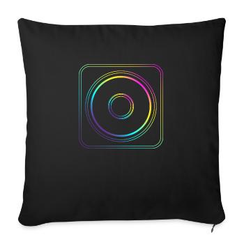 Carré Dégradé Coloré - Housse de coussin décorative 45 x 45 cm - noir - Devant