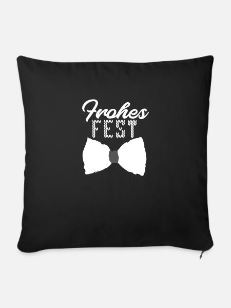Frohes fest - Sofakissenbezug 45 x 45 cm - Schwarz