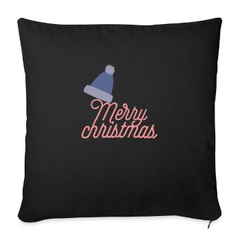 Merry christmas - Sofakissenbezug 45 x 45 cm - Schwarz - Vorne