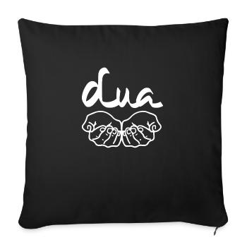 dua - doah - Sofa pillowcase 17,3'' x 17,3'' (45 x 45 cm) - black - Front