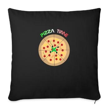 PIZZA ITALY - Sofa pillowcase 17,3'' x 17,3'' (45 x 45 cm) - black - Front