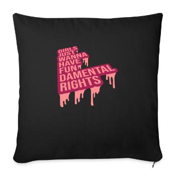 wanna have fundamental rights - Sofa pillowcase 17,3'' x 17,3'' (45 x 45 cm) - black - Front