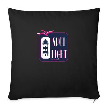 Cool phare motif mer côte plage cadeau - Housse de coussin décorative 45 x 45 cm - noir - Devant