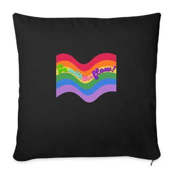 go with the flow ! - Sofakissenbezug 45 x 45 cm - Schwarz - Vorne