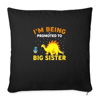 I'm Being Promoted To Big Sister - Housse de coussin décorative 45 x 45 cm - noir - Devant