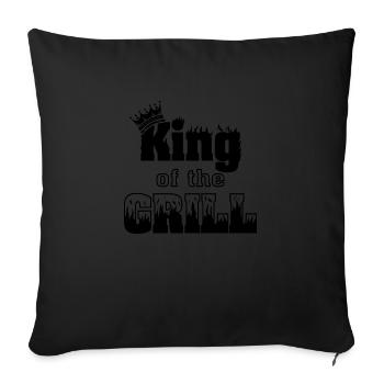 Roi du Grill - Housse de coussin décorative 45 x 45 cm - noir - Devant