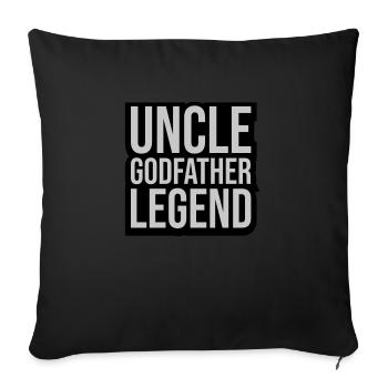 Citation de légende de l’oncle parrain - Housse de coussin décorative 45 x 45 cm - noir - Devant