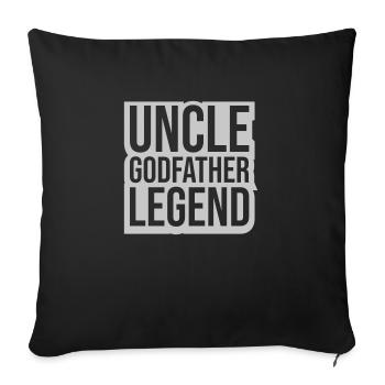 Citation de légende de l’oncle parrain - Housse de coussin décorative 45 x 45 cm - noir - Devant