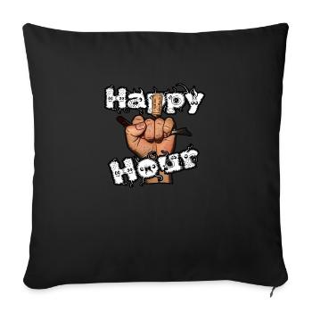 Happy hour time - Housse de coussin décorative 45 x 45 cm - noir - Devant