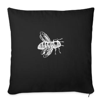 APES - forest bee - Sofa pillowcase 17,3'' x 17,3'' (45 x 45 cm) - black - Front