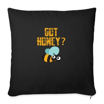 Got Honey? - Sofa pillowcase 17,3'' x 17,3'' (45 x 45 cm) - black - Front