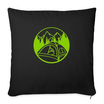County Mountains Camping Forest - Sofa pillowcase 17,3'' x 17,3'' (45 x 45 cm) - black - Front