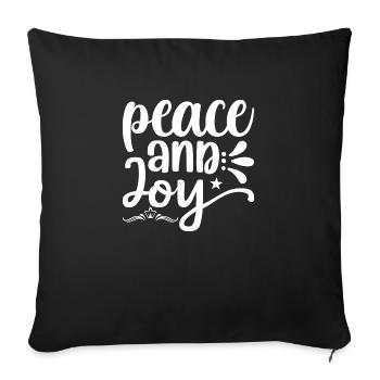 Peace and Joy - Sofakissenbezug 45 x 45 cm - Schwarz - Vorne