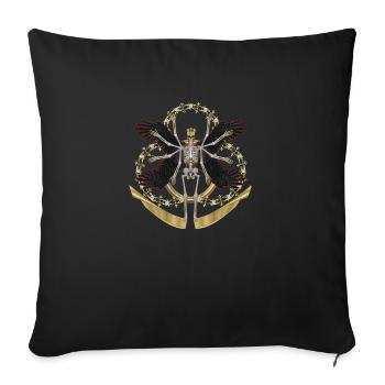 Skeleton - Sofa pillowcase 17,3'' x 17,3'' (45 x 45 cm) - black - Front