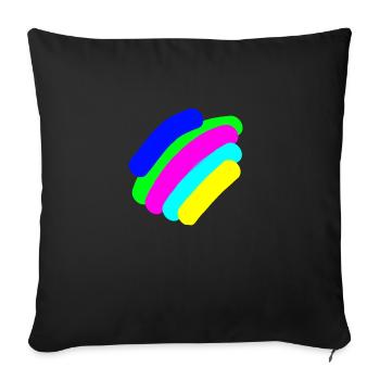 COLOR RAINBOW Mix - Sofa pillowcase 17,3'' x 17,3'' (45 x 45 cm) - black - Front
