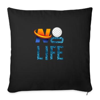 KEIN GOLF, KEIN LEBEN - Sofakissenbezug 45 x 45 cm - Schwarz - Vorne