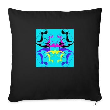 Funky Cool Powerful - Housse de coussin décorative 45 x 45 cm - noir - Devant
