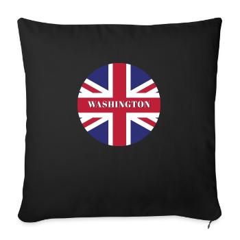 Washington - Sofakissenbezug 45 x 45 cm - Schwarz - Vorne