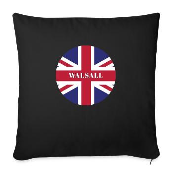 Walsall United Kingdom - Sofa pillowcase 17,3'' x 17,3'' (45 x 45 cm) - black - Front