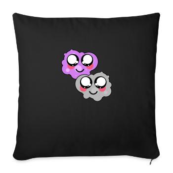 Kawaii - METEORS - Sofa pillowcase 17,3'' x 17,3'' (45 x 45 cm) - black - Front