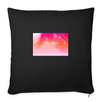its summer time, le temps de l'été - Housse de coussin décorative 45 x 45 cm - noir - Devant