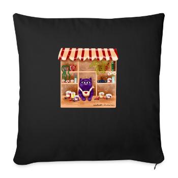 marmeladen shop - Sofakissenbezug 45 x 45 cm - Schwarz - Vorne