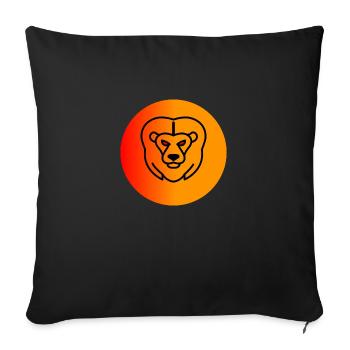 Lion with red eyes - Sofa pillowcase 17,3'' x 17,3'' (45 x 45 cm) - black - Front