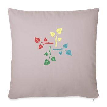 nature retro plants nature conservation garden friends - Sofa pillowcase 17,3'' x 17,3'' (45 x 45 cm) - light taupe - Front