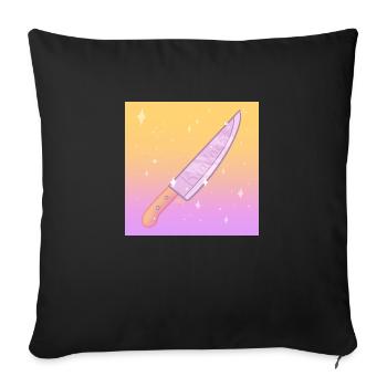 Kill w Kindness Knife - Sofa pillowcase 17,3'' x 17,3'' (45 x 45 cm) - black - Front