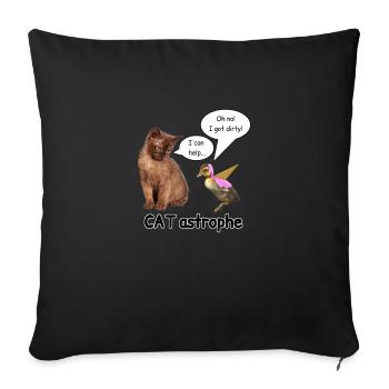 Catastrophe - Sofa pillowcase 17,3'' x 17,3'' (45 x 45 cm) - black - Front