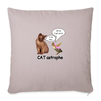 Catastrophe - Housse de coussin décorative 45 x 45 cm - taupe clair - Devant