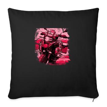 Motorcycle GS black red - Sofa pillowcase 17,3'' x 17,3'' (45 x 45 cm) - black - Front