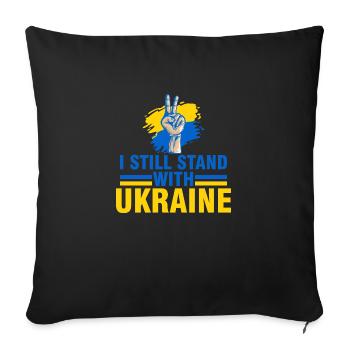 i still stand with ukraine - Sofa pillowcase 17,3'' x 17,3'' (45 x 45 cm) - black - Front