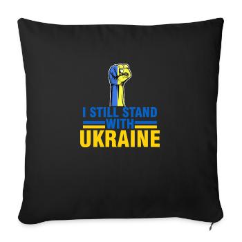 i still stand with ukraine - Sofa pillowcase 17,3'' x 17,3'' (45 x 45 cm) - black - Front