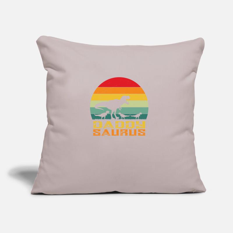 Daddysaurus - papa saurus rex - dinosaure - rex Housse de coussin décorative 45 x 45 cm