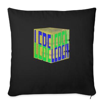 Lebe Dein Leben - Würfel - Sofakissenbezug 45 x 45 cm - Schwarz - Vorne