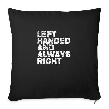 gaucher et toujours à droite - Housse de coussin décorative 45 x 45 cm - noir - Devant