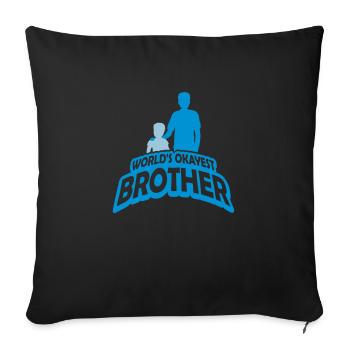 Équipe Worlds okayest Brother - Housse de coussin décorative 45 x 45 cm - noir - Devant
