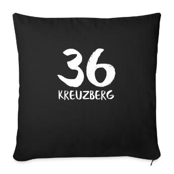 36 kreuzberg - Sofakissenbezug 45 x 45 cm - Schwarz - Vorne