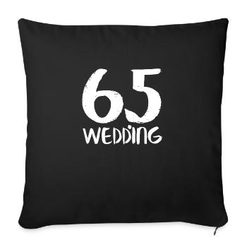 65 wedding - Sofakissenbezug 45 x 45 cm - Schwarz - Vorne
