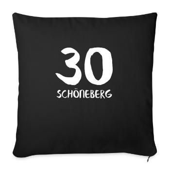 30 schoeneberg - Sofakissenbezug 45 x 45 cm - Schwarz - Vorne