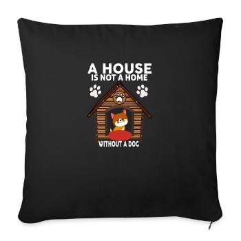 dog funny quote dogs humor gift dog - Sofa pillowcase 17,3'' x 17,3'' (45 x 45 cm) - black - Front