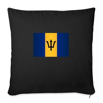 Barbados Flag - Sofa pillowcase 17,3'' x 17,3'' (45 x 45 cm) - black - Front