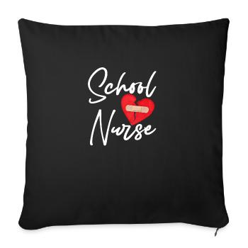 Nurse Nurse Doctor Superhero Nurse Heart Nurse - Sofa pillowcase 17,3'' x 17,3'' (45 x 45 cm) - black - Front