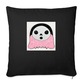 Gentil fantôme - Housse de coussin décorative 45 x 45 cm - noir - Devant