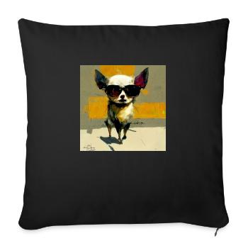 Chihuahua Style - Sofa pillowcase 17,3'' x 17,3'' (45 x 45 cm) - black - Front