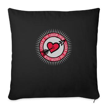 Leader Cousin Crew Team - Sofa pillowcase 17,3'' x 17,3'' (45 x 45 cm) - black - Front