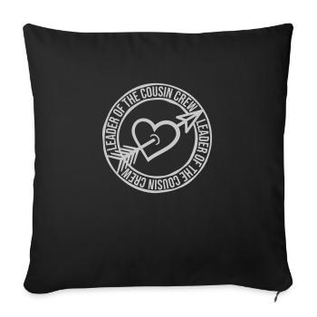 Leader Cousin Crew Team - Sofa pillowcase 17,3'' x 17,3'' (45 x 45 cm) - black - Front