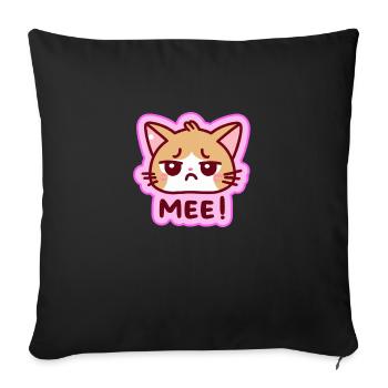 Qu’est-ce qui ne va pas avec ce chat? - Housse de coussin décorative 45 x 45 cm - noir - Devant